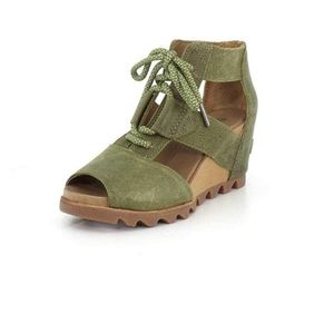 Green Sorel Joanie Wedges